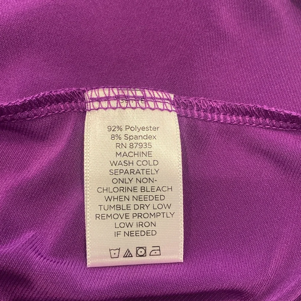Susan Graver Vibrant Purple A line dress with lattes sleeves
